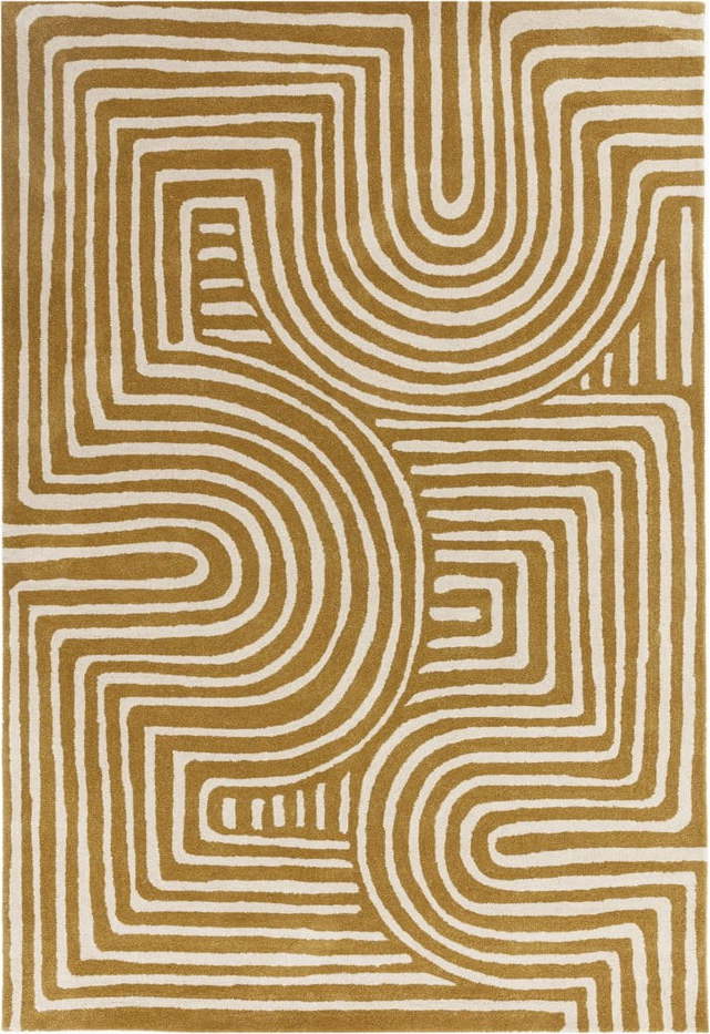 Okrově žlutý vlněný koberec 200x290 cm Reef – Asiatic Carpets Asiatic Carpets