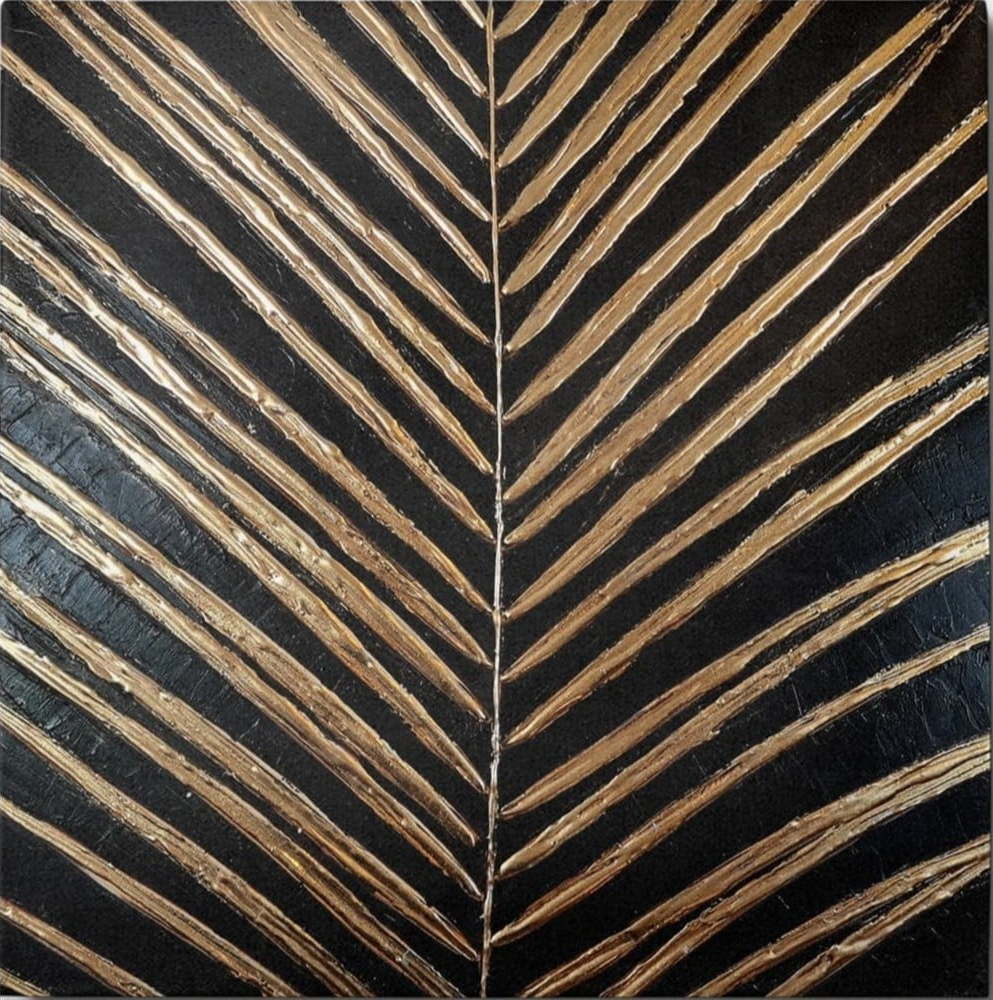 Ručně malovaný obraz 70x70 cm Palm Leaf – Wallity Wallity