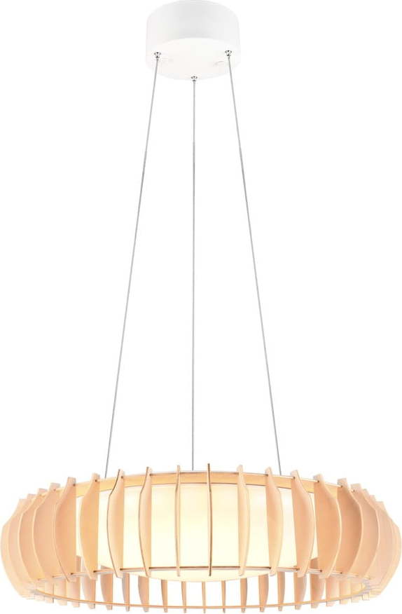 LED závěsné svítidlo v bílé a přírodní barvě ø 60 cm Monte – Trio TRIO