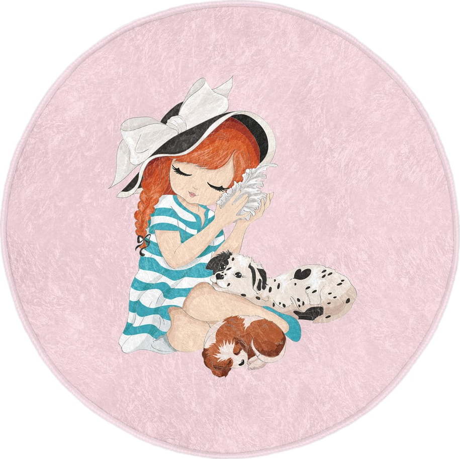 Růžový dětský koberec ø 100 cm Comfort – Mila Home Mila Home