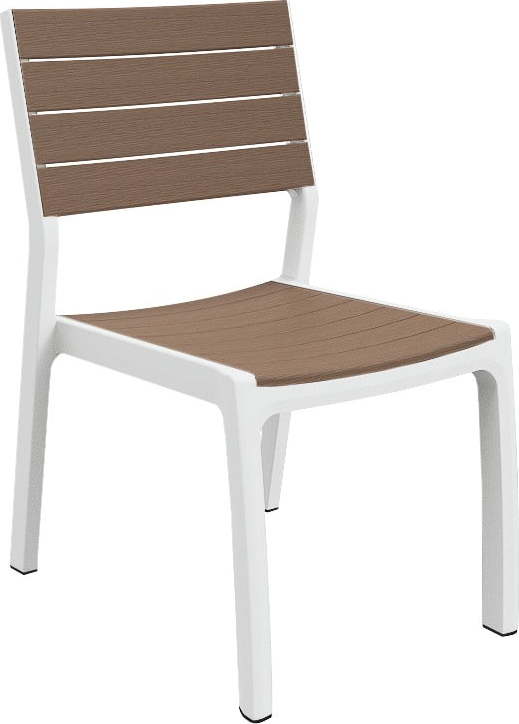 Bílo-hnědá plastová zahradní židle Harmony – Keter Keter