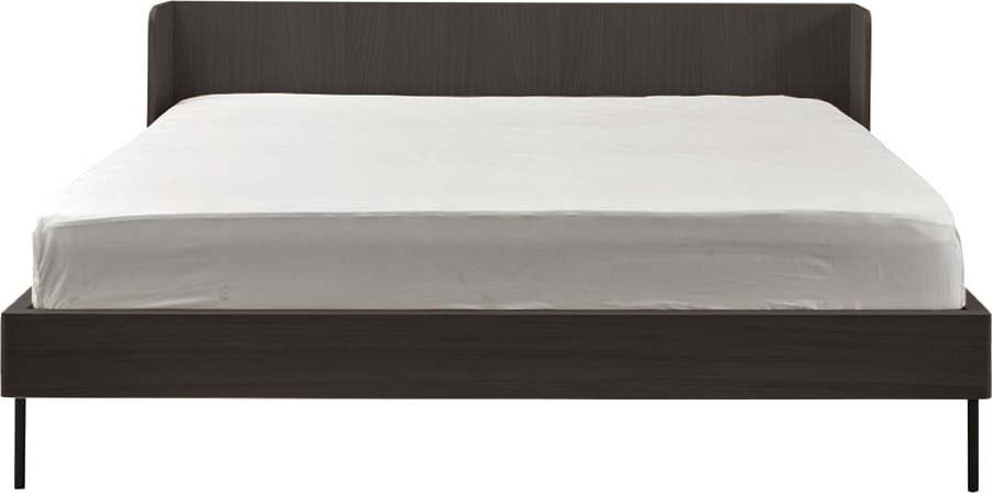 Černá dvoulůžková postel v dekoru dubu 180x200 cm Wrap – Bonami Selection Bonami Selection