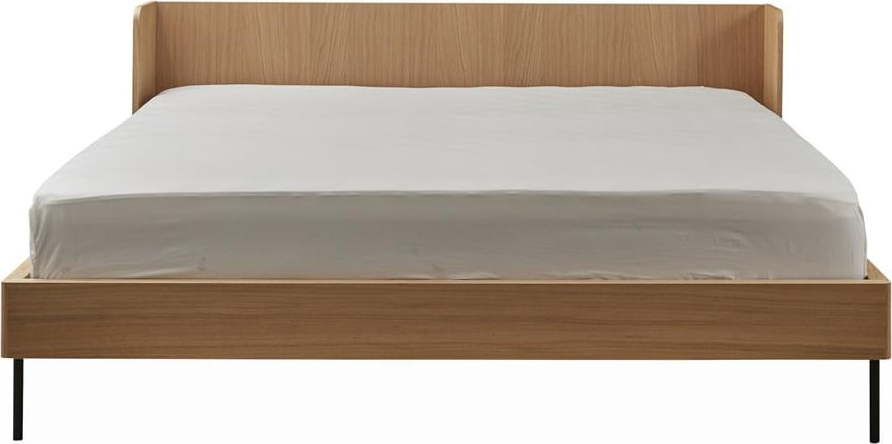 Dvoulůžková postel v dekoru dubu 180x200 cm v přírodní barvě Wrap – Bonami Selection Bonami Selection