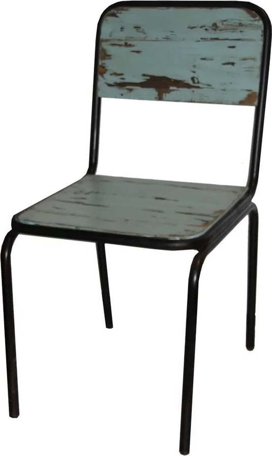 Modrá jídelní židle z jedlového dřeva Industrial – Antic Line Antic Line