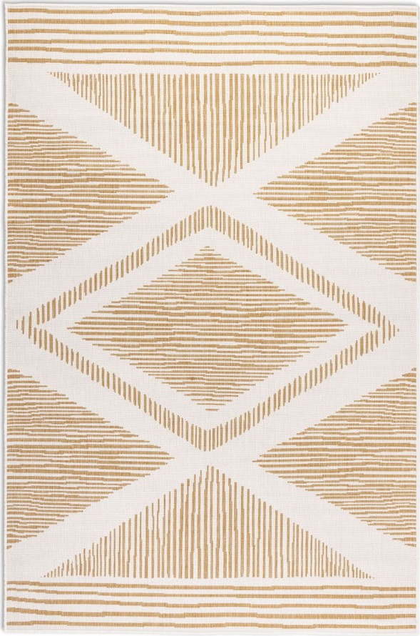 Okrově žluto-krémový venkovní koberec 200x290 cm Gemini – Elle Decoration Elle Decoration