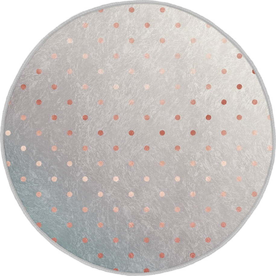 Pratelný kulatý koberec v šedo-měděné barvě vhodný pro robotické vysavače ø 120 cm Comfort – Mila Home Mila Home