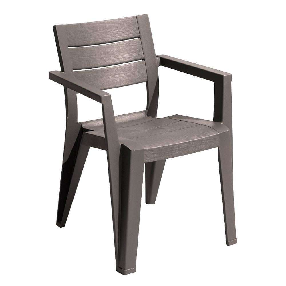 Tmavě hnědá plastová zahradní židle Julie – Keter Keter