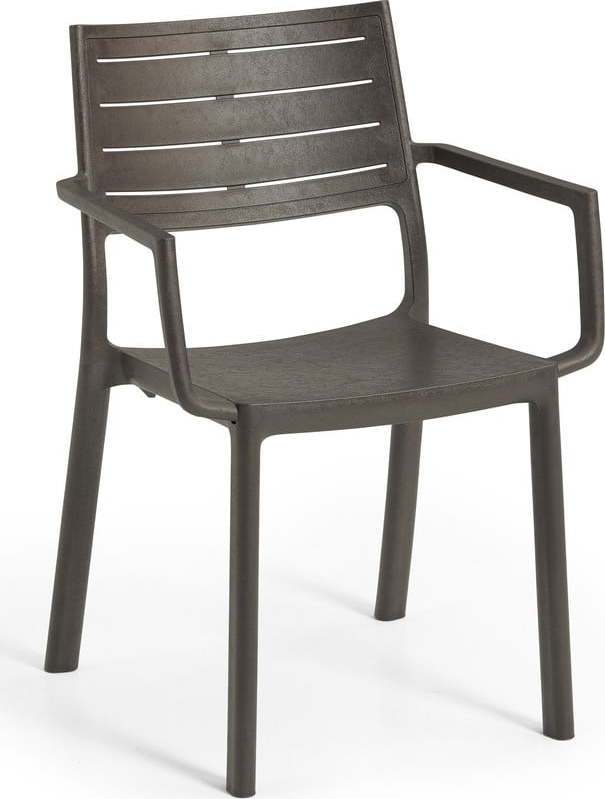 Tmavě šedá plastová zahradní židle Metaline – Keter Keter