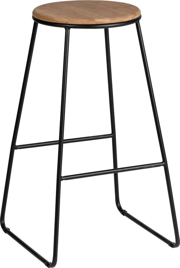 Barové židle v černo-přírodní barvě v sadě 2 ks (výška sedáku 70 cm) Loft – Wenko WENKO